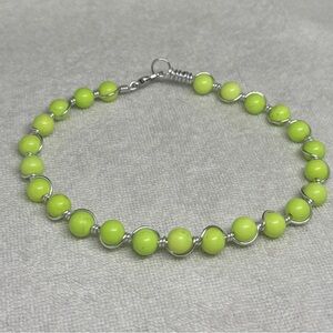 Lime Green Turquoise Beaded Bracelet